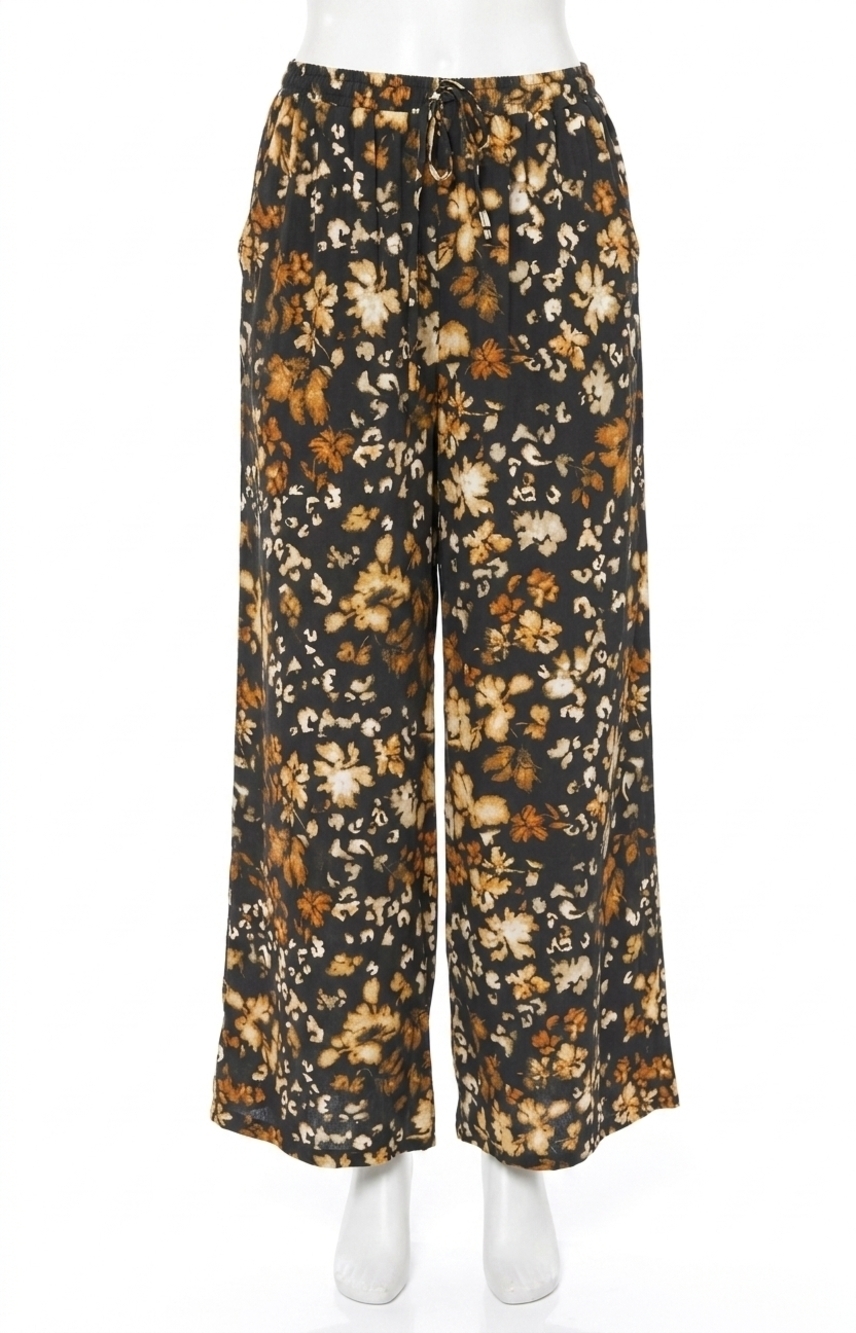 NEW SADIE & SAGE relaxed wide-leg pants in brown multi